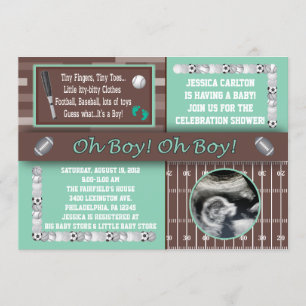 Sports Baby Shower Invitations