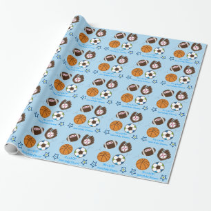 Sports Baby Shower Wrapping Paper
