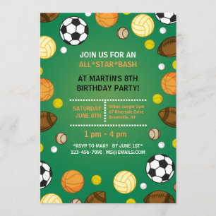 Sports Background Invitation