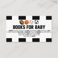 Sports Ball Baby Shower Books For Baby Card