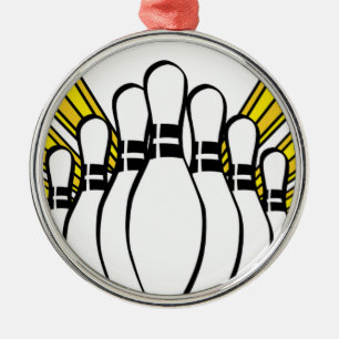 Sports Ball Bowling Coach Team Game Strike Metal Tree Decoration