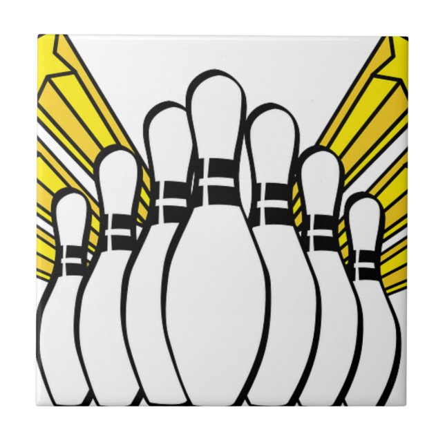 Sports Ball Bowling Coach Team Game Strike Tile (Front)