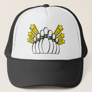 Sports Ball Bowling Coach Team Game Strike Trucker Hat