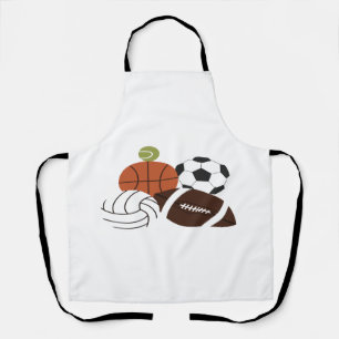sports ball illustration apron