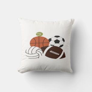 sports ball illustration cushion