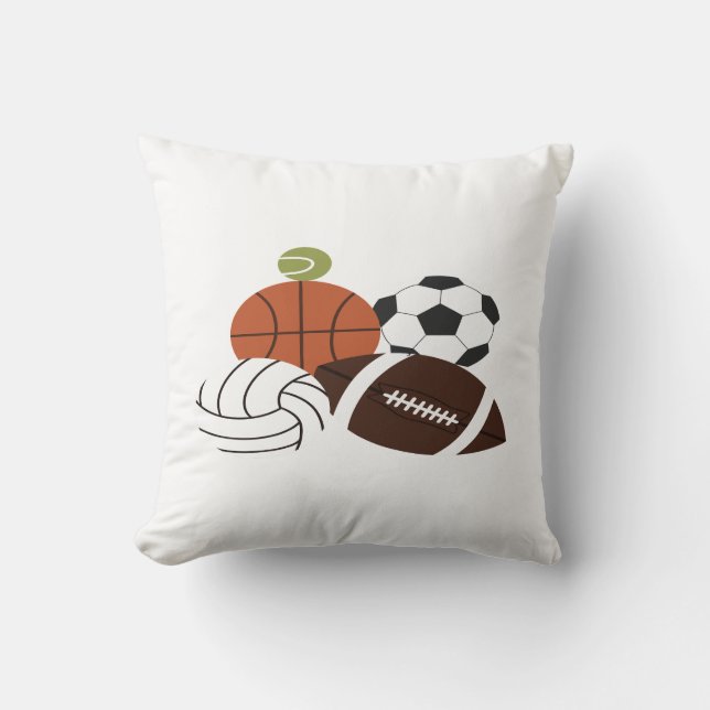 sports ball illustration cushion (Front)