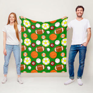 Sports Balls Fleece Blanket