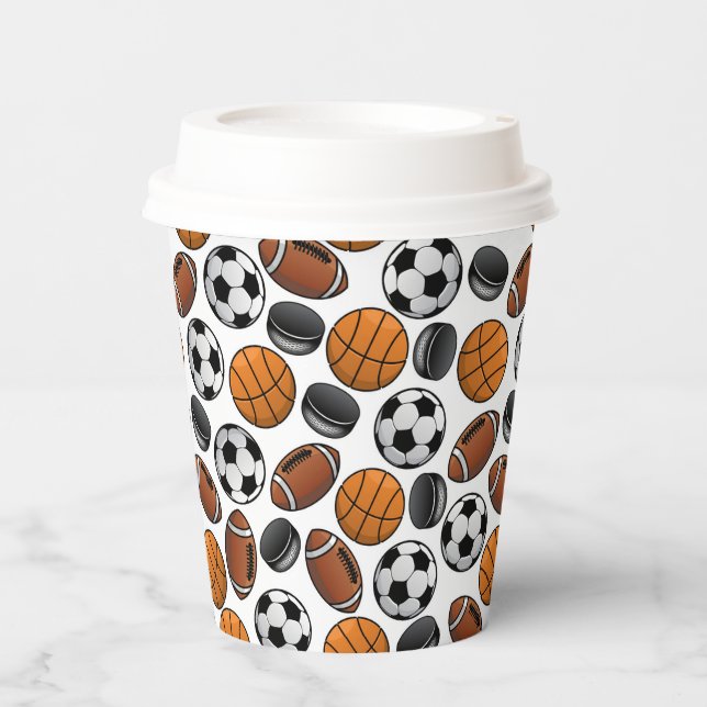 Sports Balls Paper Cups (Front)
