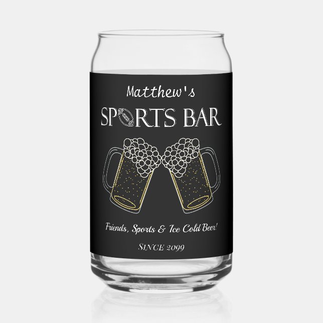 Sports Bar Drinkware Can Beer Drinkware Glass (Front)
