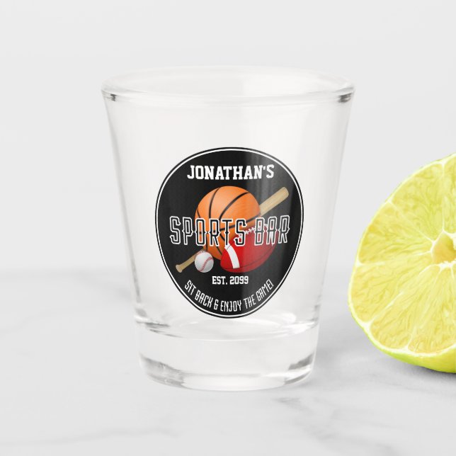 Sports Bar Sport Equipment Shot glass (Front)