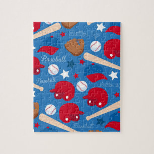 SPORTS Baseball Fan Athlete Pattern Jigsaw Puzzle