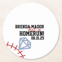 Sports Baseball Homerun Glitter Bridal Shower 