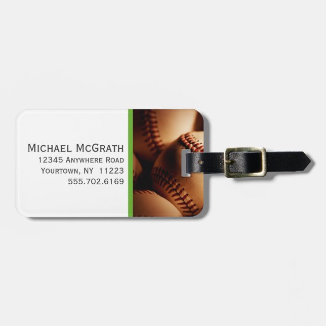 Sports - Baseball Luggage Tags (Front Horizontal)