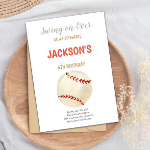 Sports Baseballs Birthday Invitations