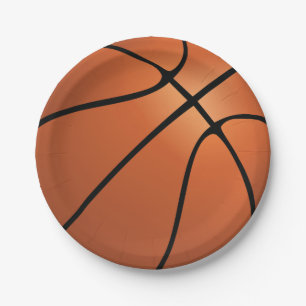 Sports Basketball Birthday Party Paper Plate
