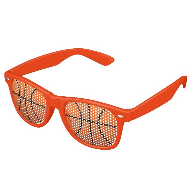 Sports Basketball Fan Retro Sunglasses (Angled)