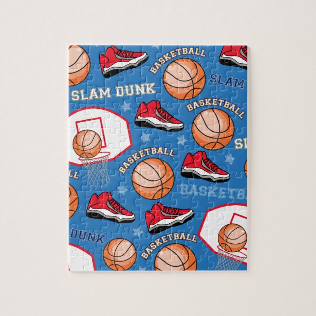 SPORTS Basketball Slam Dunk Fun Athlete Pattern Jigsaw Puzzle (Vertical)