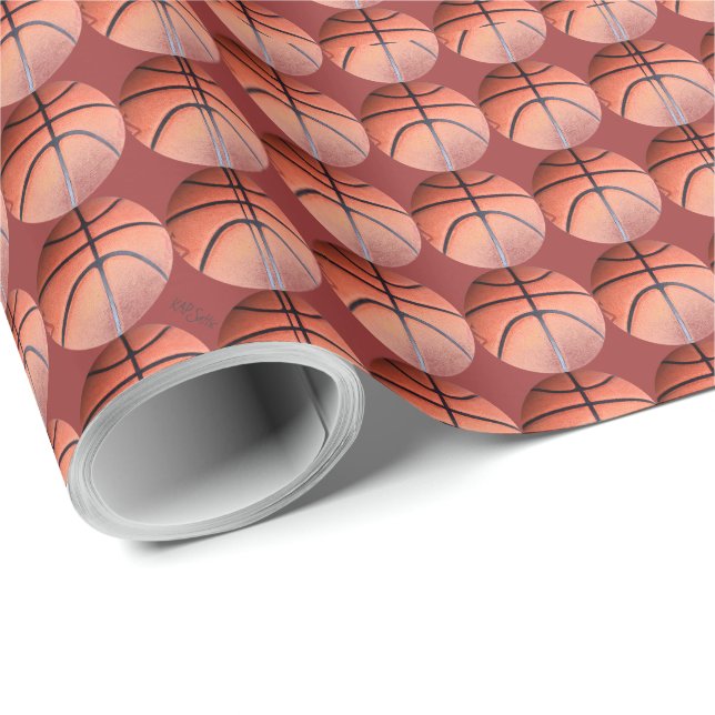 Sports Basketball Wrapping Paper (Roll Corner)