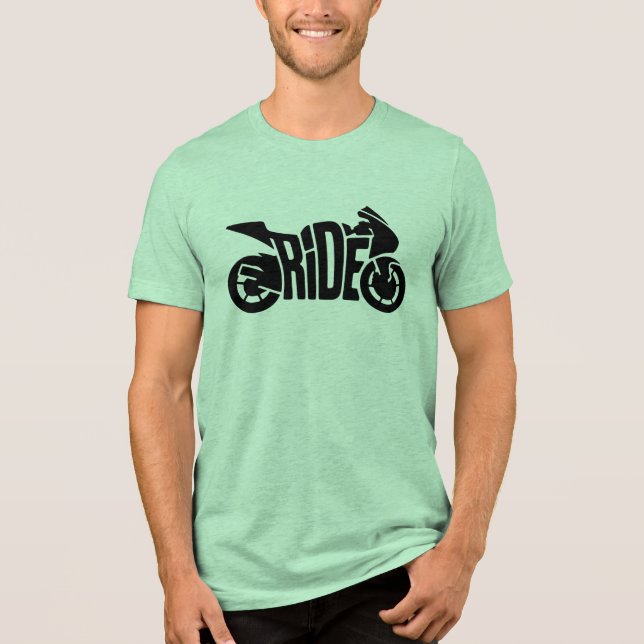 Sports Bike RIDE Tri-Blend Shirt (Front)