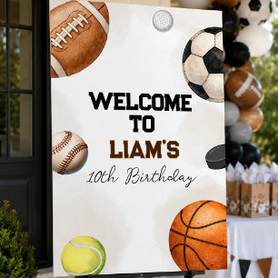 Sports Birthday All Sports Ball Birthday Party Poster