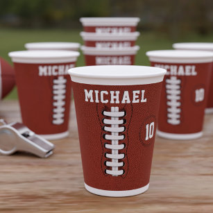 Sports Birthday American Football Party Paper Cup