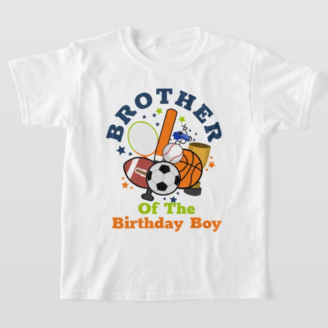 Sports Birthday Boy All Shirt Brother (Laydown)