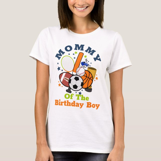 Sports Birthday Boy All Shirt Mummy (Front)