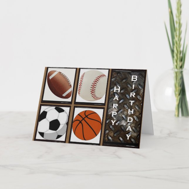 Sports Birthday Card (Front)