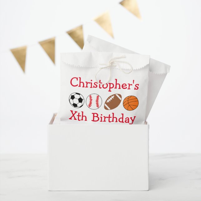Sports Birthday Favour Bags (Party)
