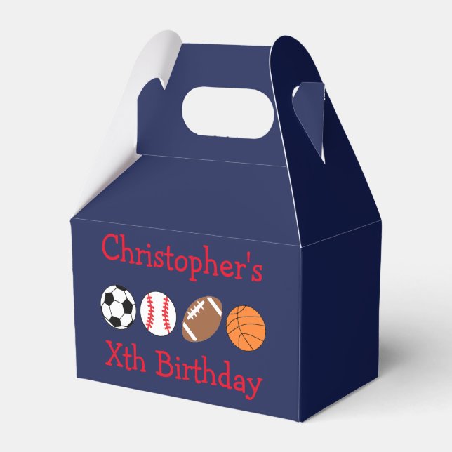 Sports Birthday Favour Box (Front Side)