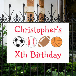 Sports Birthday Garden Sign