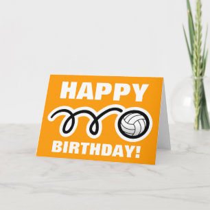 Sports Birthday greeting card volleyball design