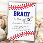 Sports Birthday Party Boy Baseball Theme Invitation<br><div class="desc">Sports Birthday Party Boy Baseball Theme Invitation! Celebrate your all star with this fun and unique baseball theme birthday design, created with baseball bats behind home plate with that includes the age of your child. Customise the text in this birthday invitation template for your birthday party invitation to add that...</div>