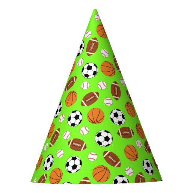 Sports Birthday Party Kids Cute Party Hat (Front)