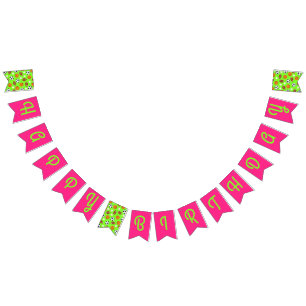 Sports Birthday Party Kids Cute Pink Girls Bunting