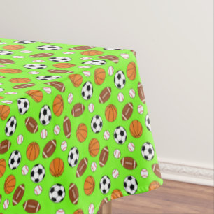 Sports Birthday Party Kids Cute Tablecloth