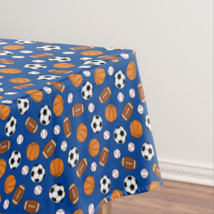 Sports Birthday Party Kids Cute Tablecloth