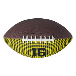 Sports Black Gold Check Team NUMBER Age American Football