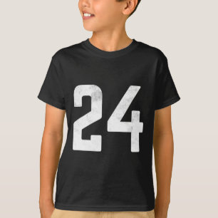 Sports Block Number 24 For Football Baseball Baske T-Shirt