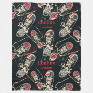 Sports Boots Fashion Pattern Fleece Blanket