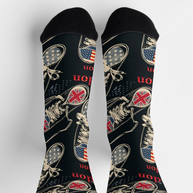 Sports Boots Fashion Pattern  Socks (Top)