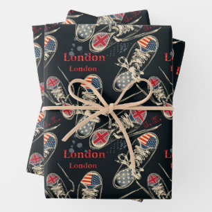 Sports Boots Fashion Pattern Wrapping Paper Sheet