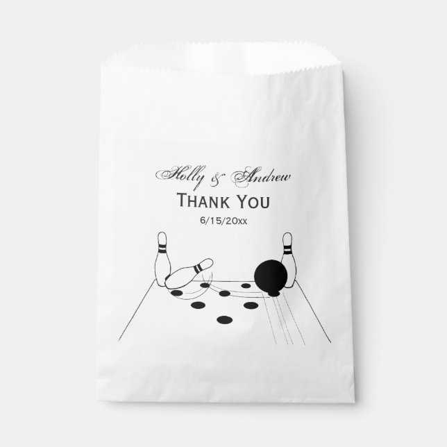 Sports Bowling Ball and Pins Favour Bags (Front)