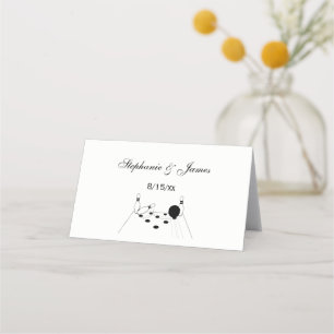Sports Bowling Ball and Pins Place Card