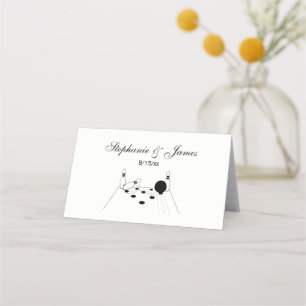 Sports Bowling Ball and Pins Place Card