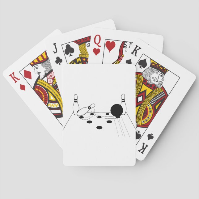 Sports Bowling Ball and Pins Playing Cards (Back)
