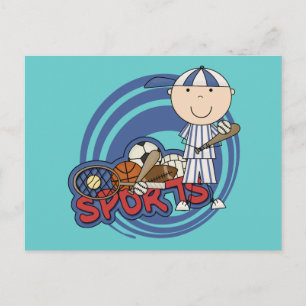 Sports Boy - Baseball Tshirts and Gifts Postcard