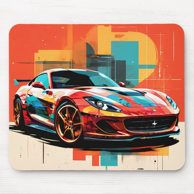sports car #6 mouse mat (Front)