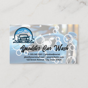 Sports Car   Auto Wash Clean Detailing Business Card