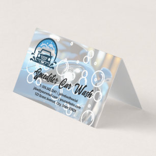 Sports Car   Auto Wash Clean Detailing Business Card